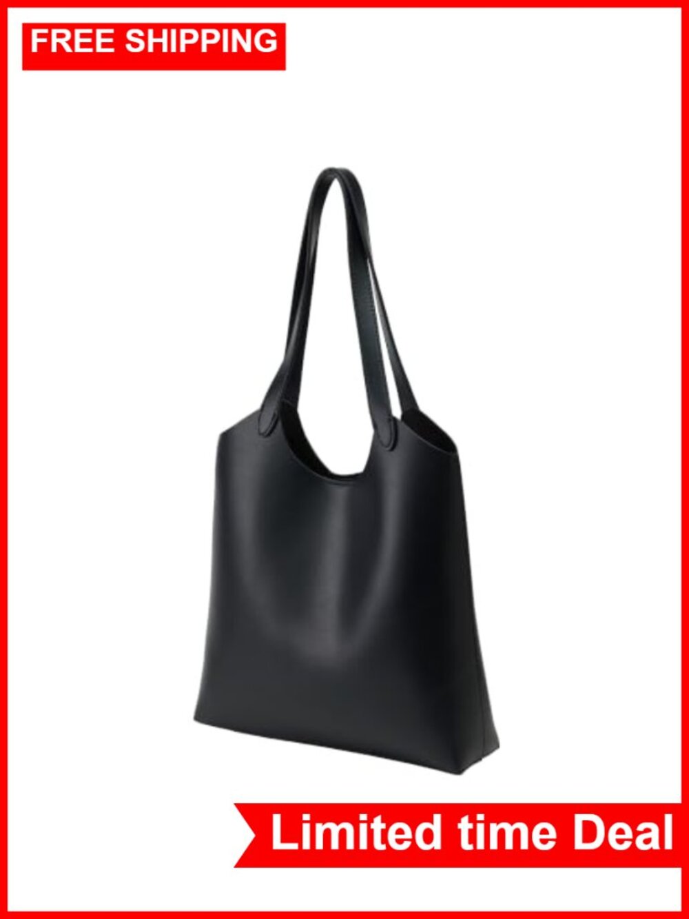 SUNLIGHT LEAVES Vegan Leather Vertical Tote Bag Handbag
